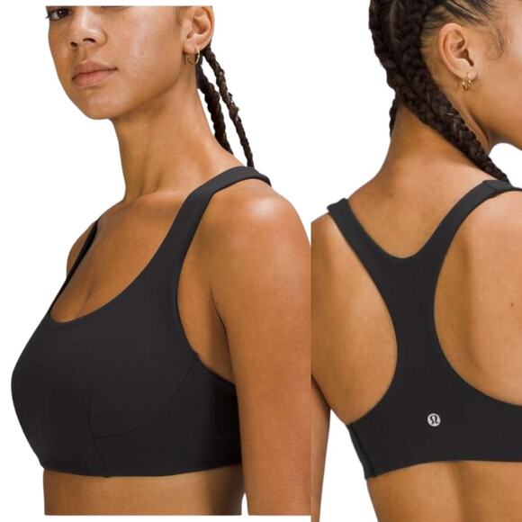 EUC Lululemon Wunder Train Bra Medium Support, C/D Cup Black size 12 - Picture 1 of 9